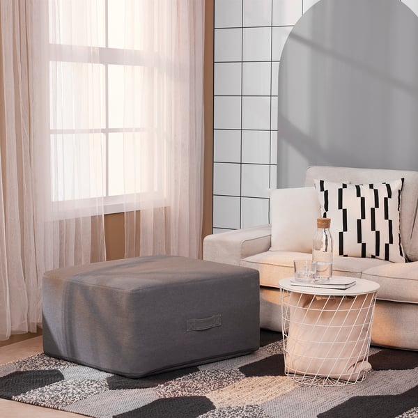 VITHÄLL mattress/pouffe, extra firm/Vissle grey, 80x200 cm