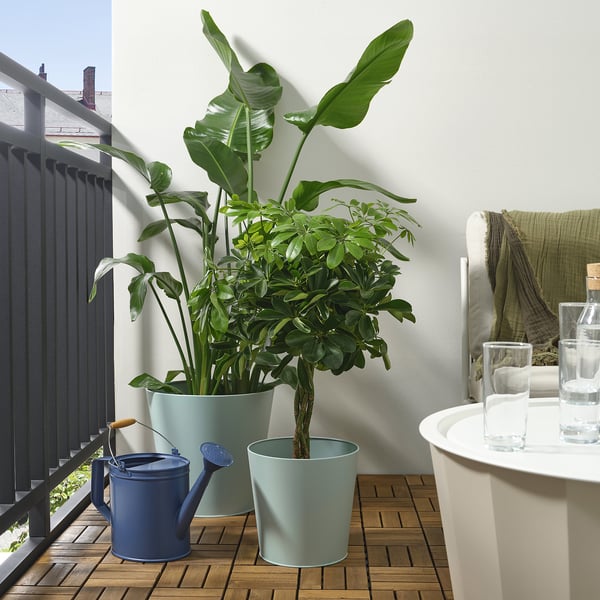 VITLÖK - VITLÖK Plant pot, in/outdoor/turquoise, 24 cm