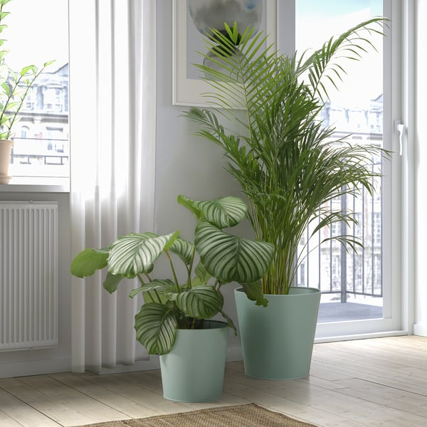 VITLÖK - VITLÖK Plant pot, in/outdoor/turquoise, 24 cm