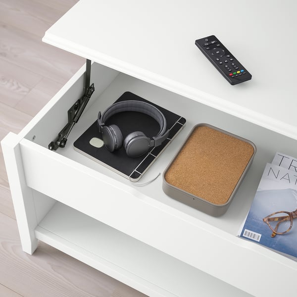 VITTERYD adjustable coffee table, white, 97 cm