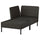 VITTSKÄR modular chaise longue, with armrest outdoor/plastic rattan dark grey, 80x79x169 cm