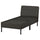 VITTSKÄR modular chaise longue, outdoor/plastic rattan dark grey, 80x79x169 cm