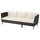 VITTSKÄR 3-seat sofa, armrests outdoor/plastic rattan dark grey Frösön/Duvholmen beige, 258 cm