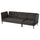 VITTSKÄR 3-seat sofa, armrests outdoor/plastic rattan dark grey, 240x79x89 cm