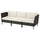 VITTSKÄR 3-seat modular sofa, armrests outdoor/plastic rattan dark grey Frösön/Duvholmen beige, 240x88x89 cm