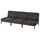 VITTSKÄR 3-seat modular sofa, outdoor/plastic rattan dark grey, 240x79x89 cm