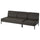 VITTSKÄR 3-seat sofa, outdoor/plastic rattan dark grey, 240x79x89 cm