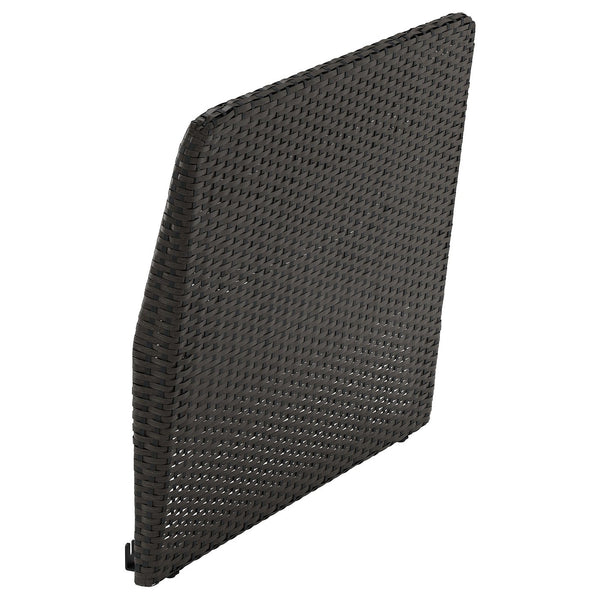 VITTSKÄR backrest for modular sofa, outdoor, plastic rattan outdoor/dark grey, 80x62x11 cm