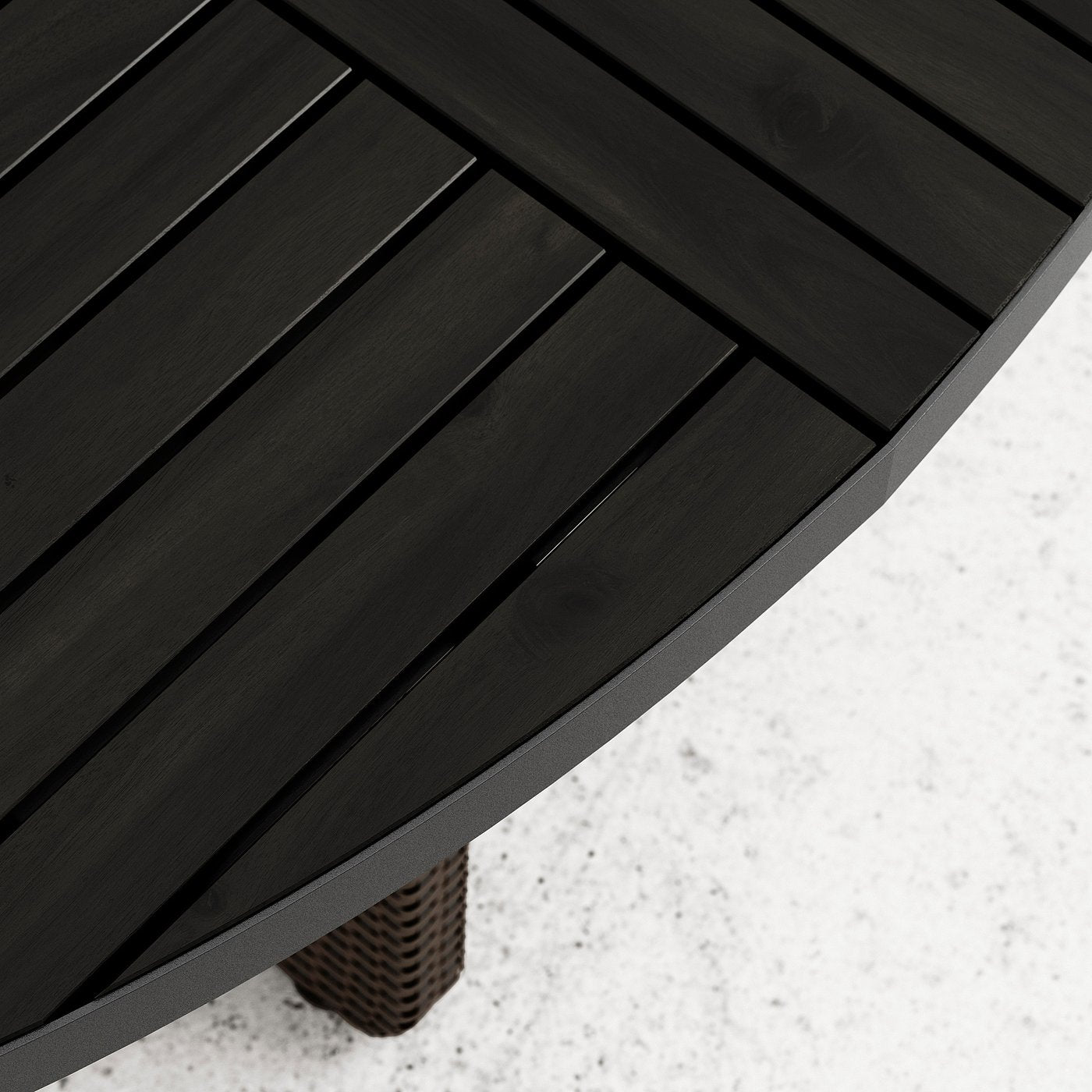 VITTSKÄR table, plastic rattan outdoor/dark grey, 187 cm