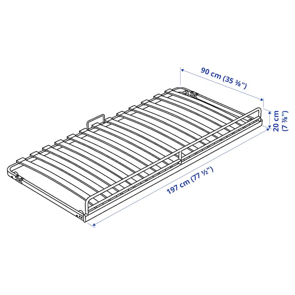 VITVAL - Underbed, white, 90x200 cm