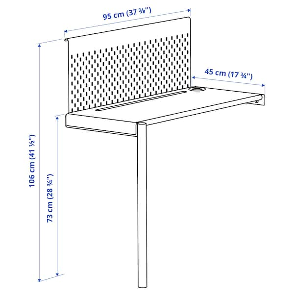 VITVAL - Desk top, white, 95x45 cm