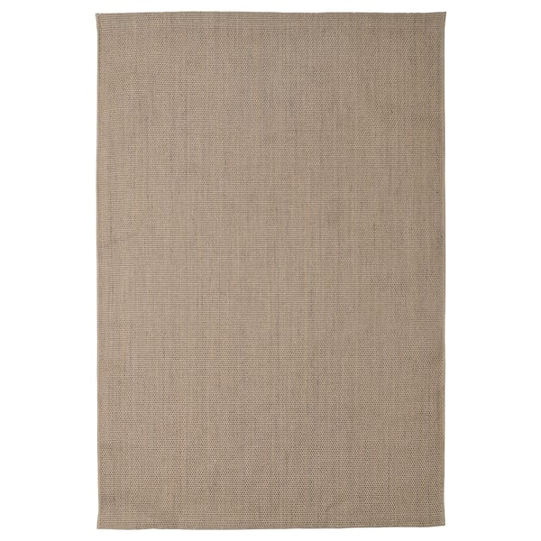 VODSKOV rug, flatwoven, natural/light grey, 133x195 cm