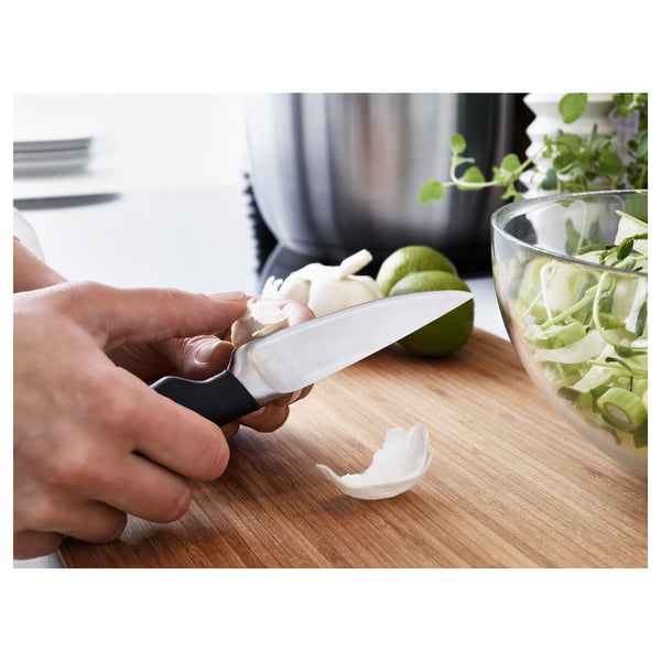 VÖRDA paring knife, black, 9 cm