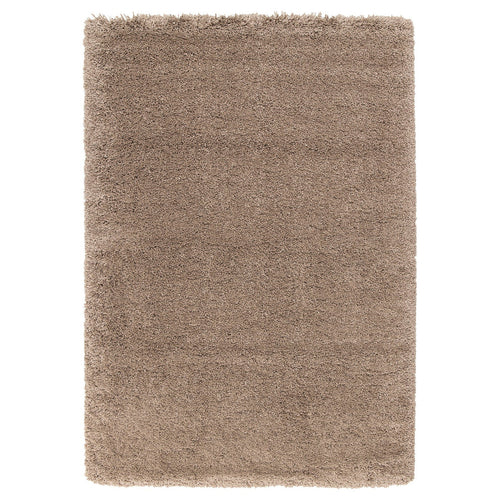 VOLLERSLEV rug, high pile, beige, 133x195 cm
