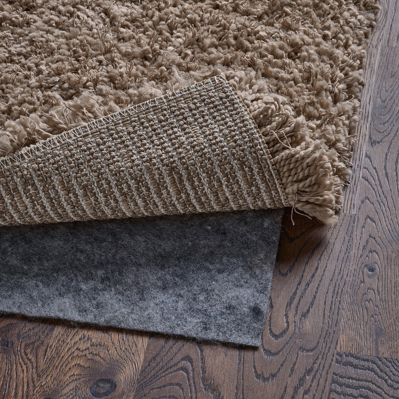 VOLLERSLEV rug, high pile, beige, 133x195 cm