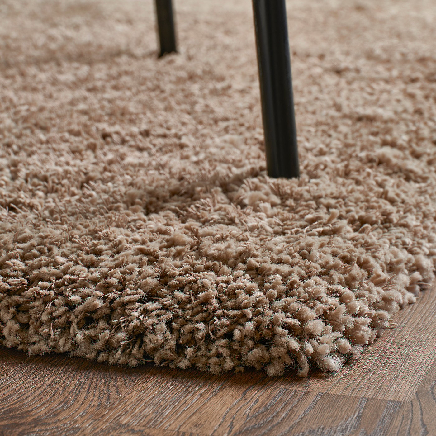 VOLLERSLEV rug, high pile, beige, 133x195 cm
