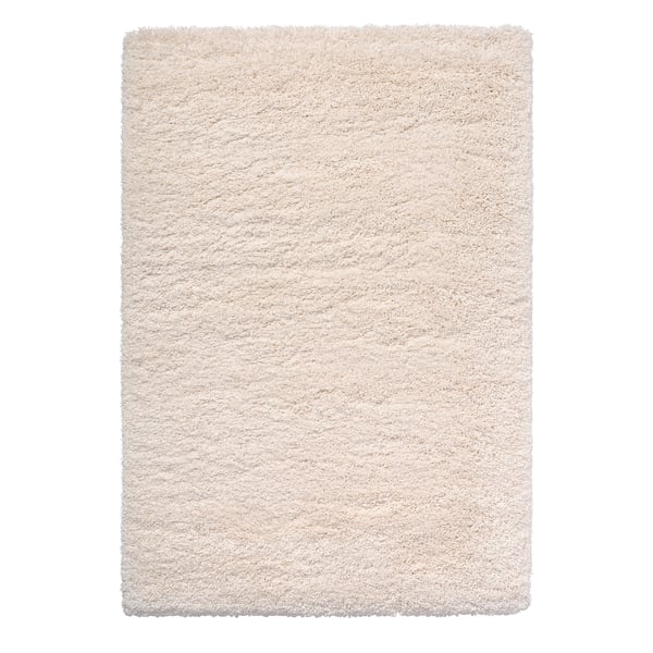 VOLLERSLEV rug, high pile, white, 133x195 cm