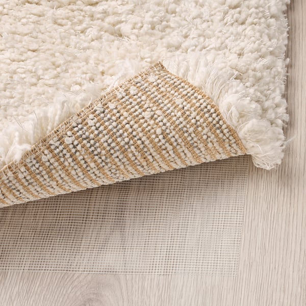 VOLLERSLEV rug, high pile, white, 80x150 cm