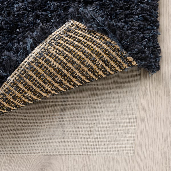 VOLLERSLEV rug, high pile, dark blue, 80x150 cm