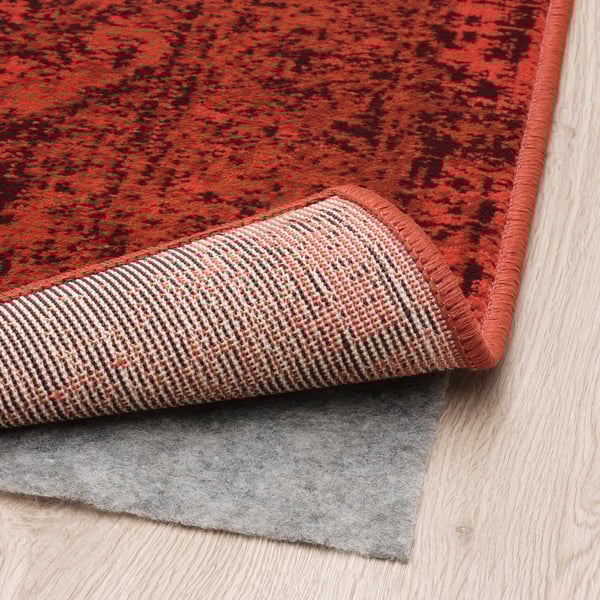 VONSBÄK - Carpet, short pile, red, 133x195 cm