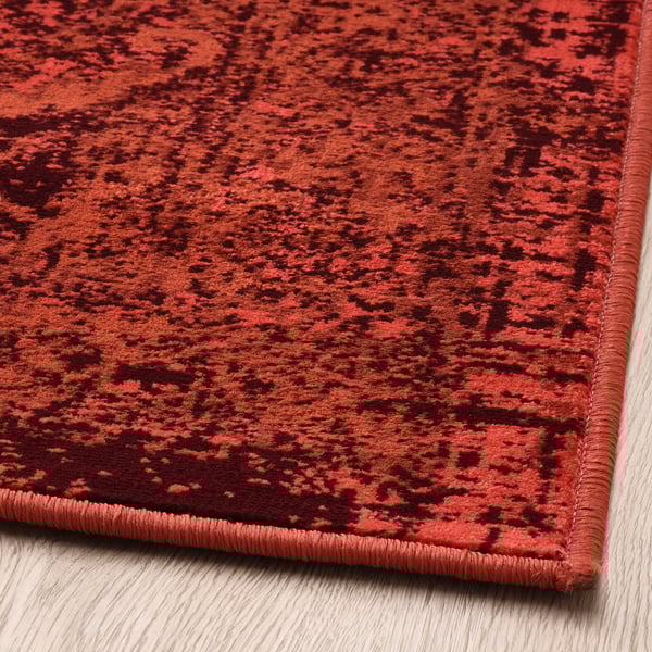 VONSBÄK - Carpet, short pile, red, 133x195 cm