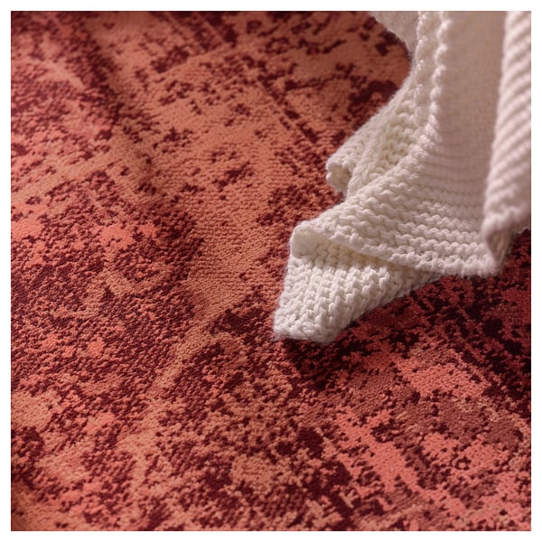VONSBÄK - Carpet, short pile, red, 133x195 cm
