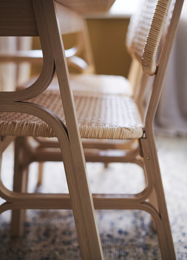 VOXLÖV chair, light bamboo, 43x85x53 cm