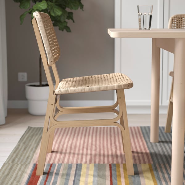 VOXLÖV chair, light bamboo, 43x85x53 cm