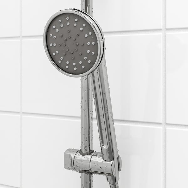 VOXNAN riser rail with handshower kit, chrome-plated, 90 mm