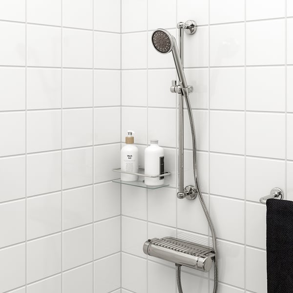 VOXNAN riser rail with handshower kit, chrome-plated, 90 mm