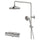 VOXNAN shower set with thermostatic mixer, chrome-plated, 200 mm