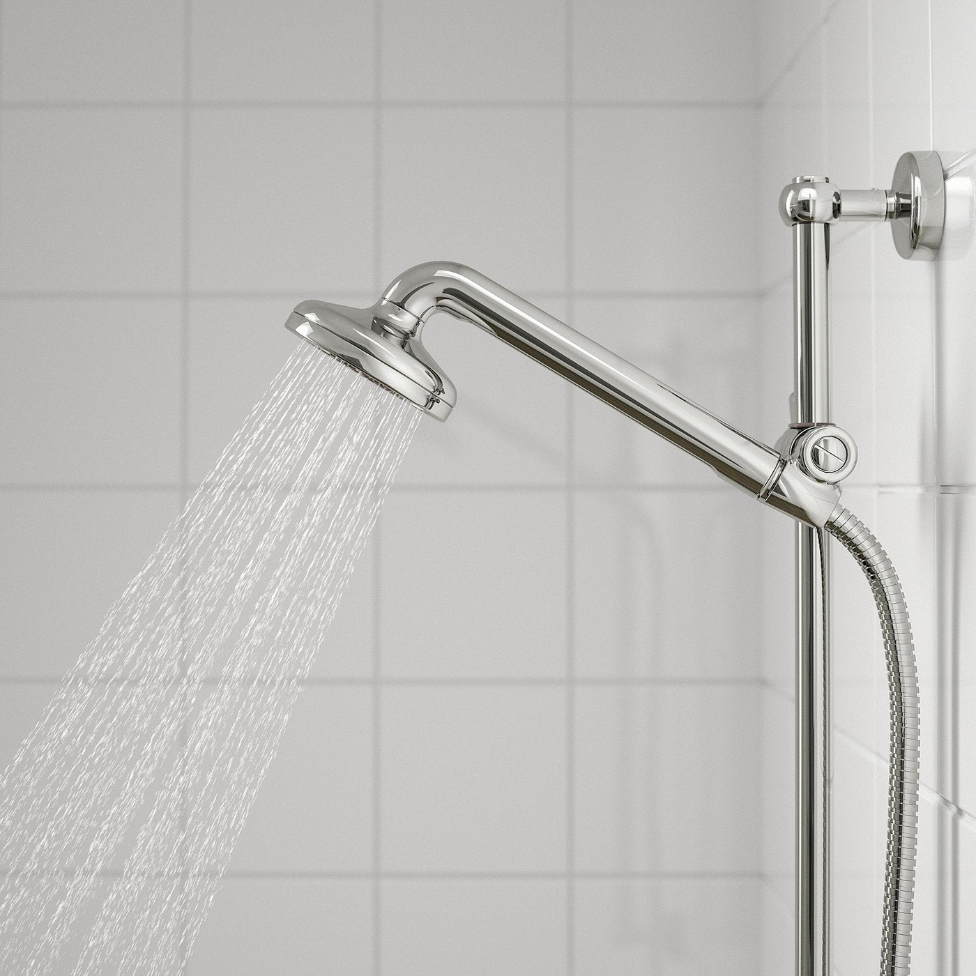 VOXNAN shower set with thermostatic mixer, chrome-plated, 290 mmx1160 mmx580 mm cm