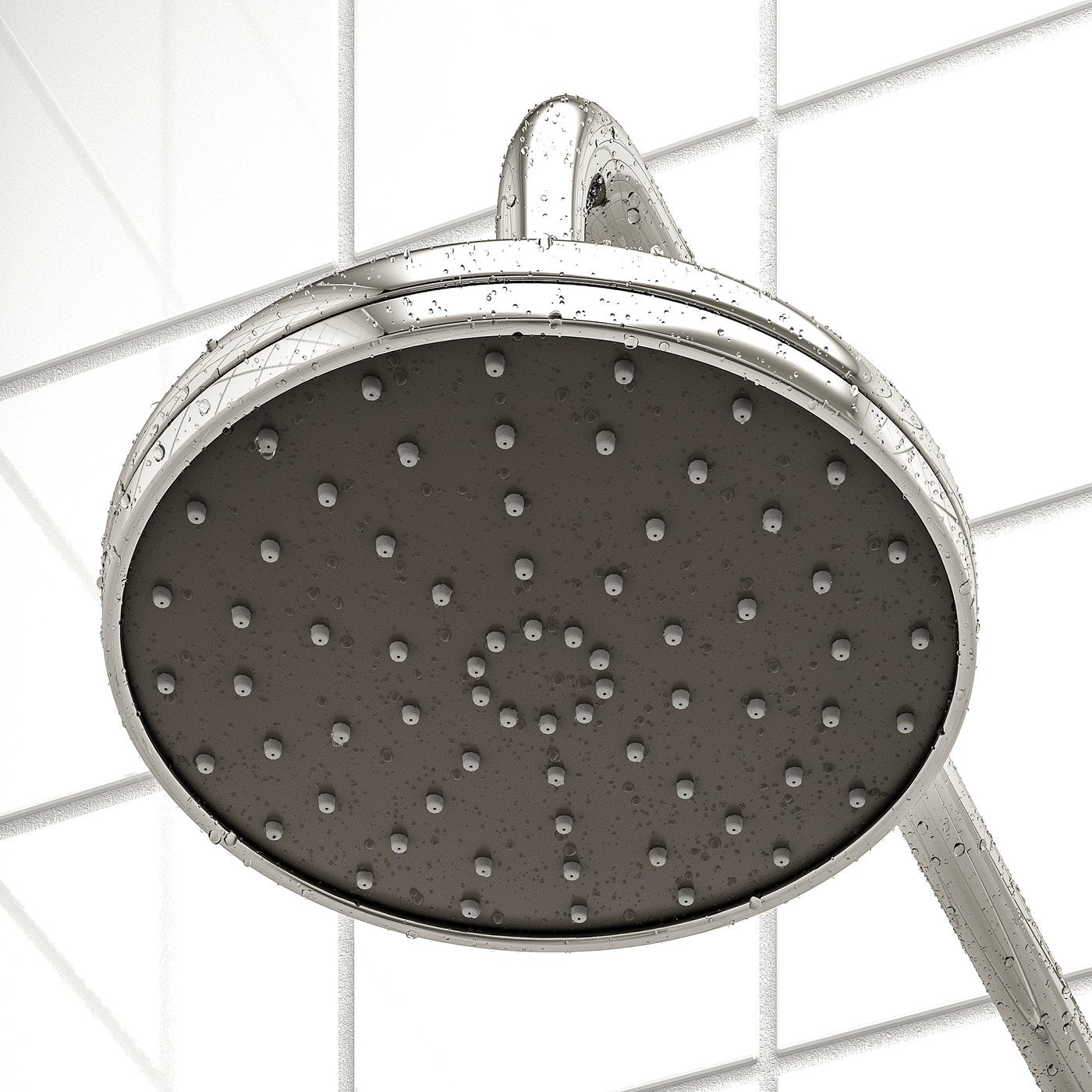 VOXNAN shower set with thermostatic mixer, chrome-plated, 200 mm