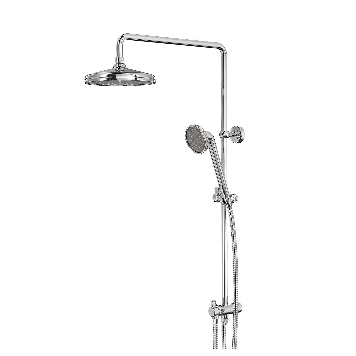 VOXNAN head/handshower kit with diverter, chrome-plated, 200 mm