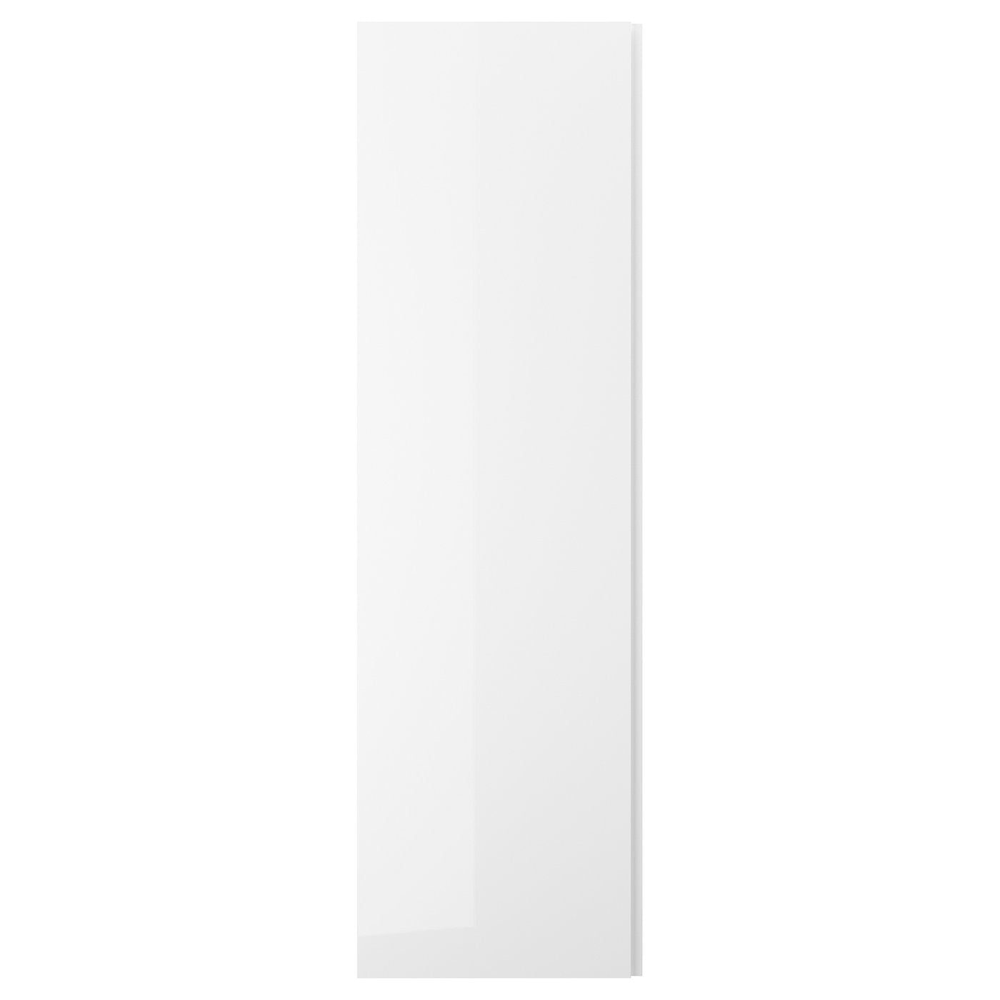 VOXTORP door, high-gloss white/vertical handle, 60x200 cm