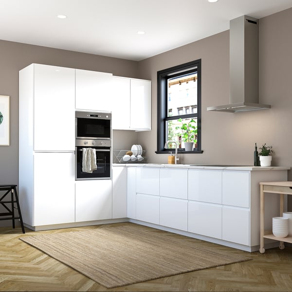 VOXTORP door, high-gloss white, 40x80 cm