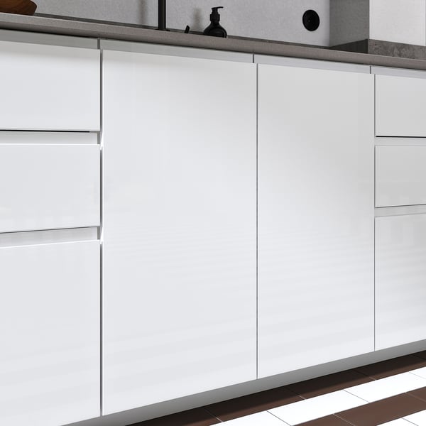 VOXTORP door, high-gloss white, 40x80 cm