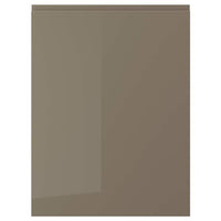 VOXTORP door, high-gloss dark grey-brown, 60x80 cm