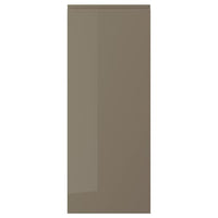 VOXTORP door, high-gloss dark grey-brown, 40x100 cm