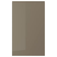 VOXTORP door, high-gloss dark grey-brown, 60x100 cm