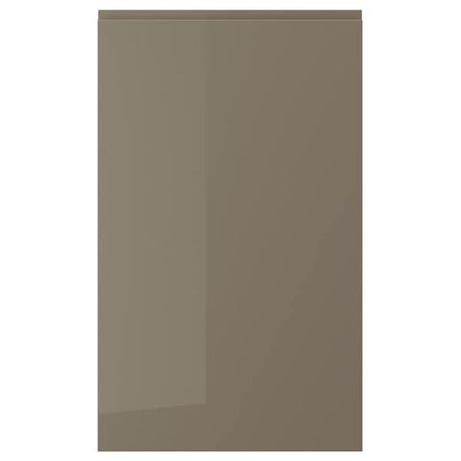 VOXTORP door, high-gloss dark grey-brown, 60x100 cm