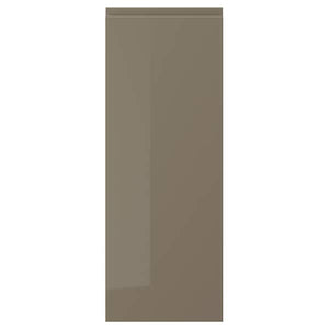 VOXTORP door, high-gloss dark grey-brown, 30x80 cm