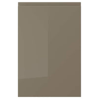 VOXTORP door, high-gloss dark grey-brown, 40x60 cm