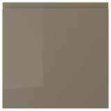 VOXTORP door, high-gloss dark grey-brown, 40x40 cm