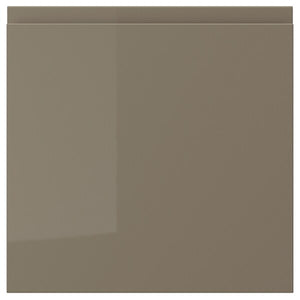 VOXTORP door, high-gloss dark grey-brown, 40x40 cm