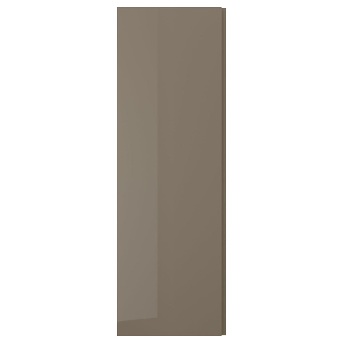 VOXTORP door, high-gloss dark grey-brown/vertical handle, 60x180 cm