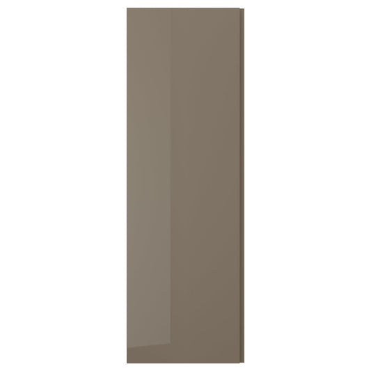 VOXTORP door, high-gloss dark grey-brown/vertical handle, 60x180 cm