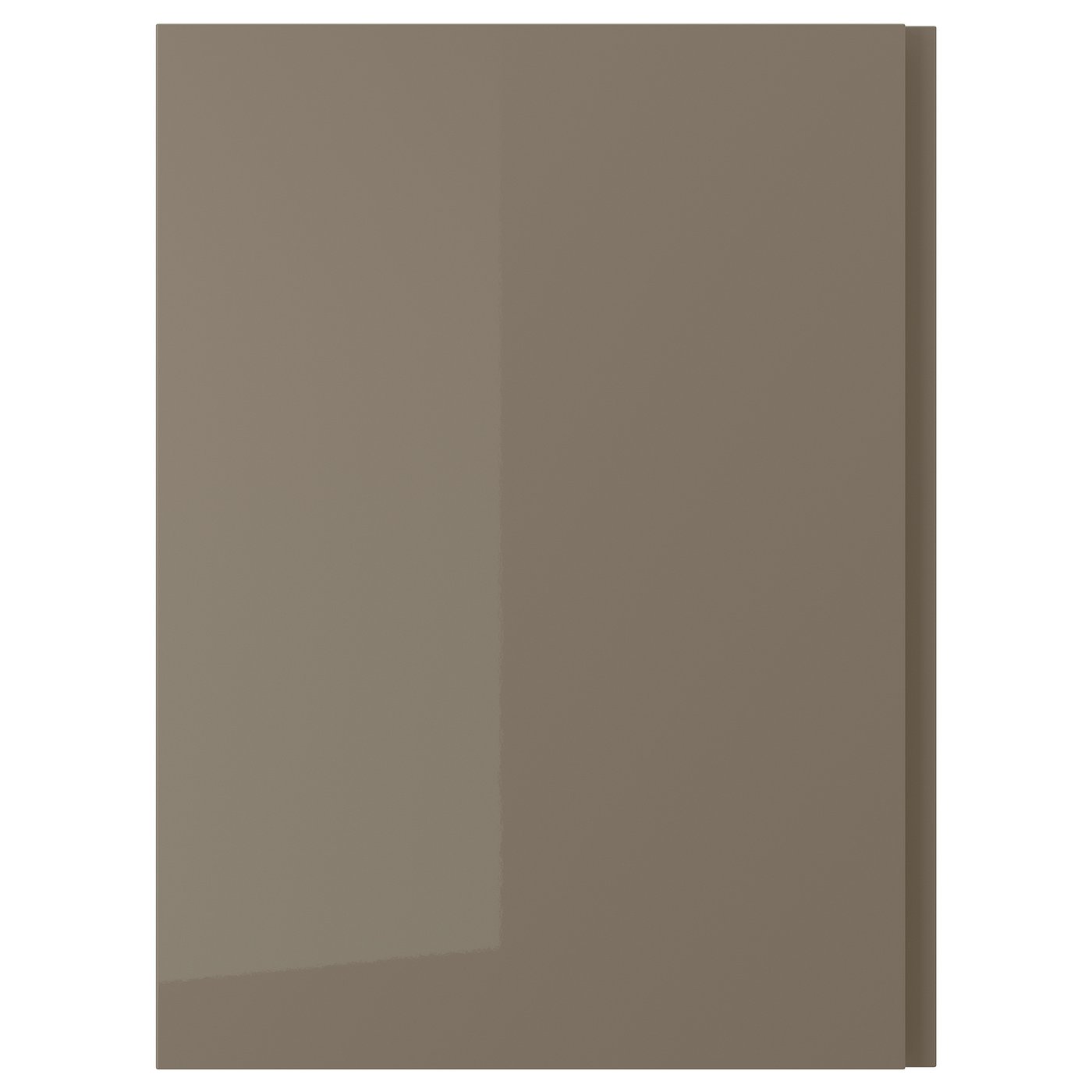 VOXTORP door, high-gloss dark grey-brown/vertical handle, 60x80 cm