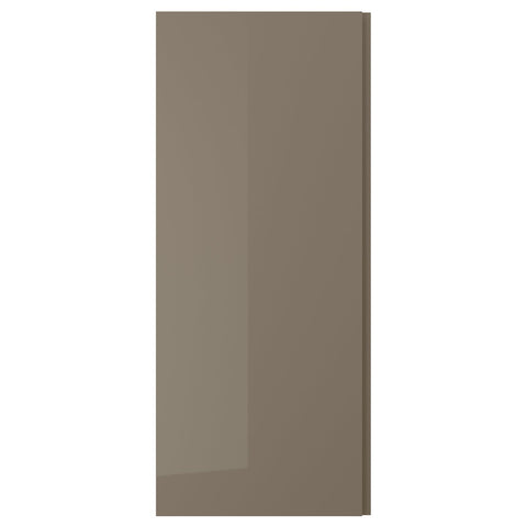 VOXTORP door, high-gloss dark grey-brown/vertical handle, 60x140 cm
