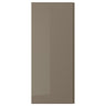 VOXTORP door, high-gloss dark grey-brown/vertical handle, 60x140 cm